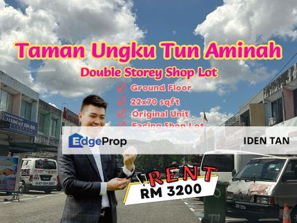 Taman Ungku Tun Aminah Ground Floor Shop Lot For Rent, Johor, Johor Bahru
