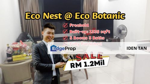 Eco Nest @ Eco Botanic Service Residence Fully Furnished Unit For Sale, Johor, Nusajaya