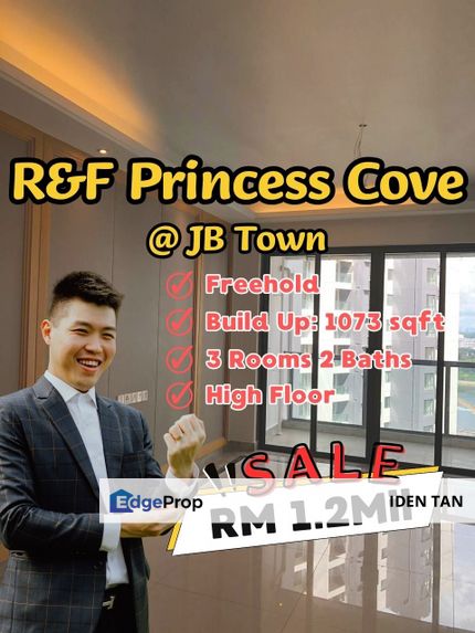 R&F Princess Cove Phase 1 High Floor Unit For Sale, Johor, Johor Bahru