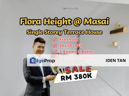 Flora Height Single Storey Terrace House For Sale, Johor, Masai