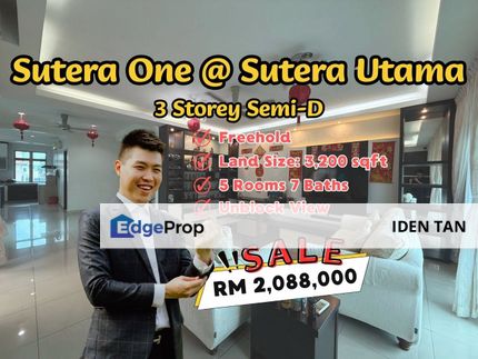 3 Storey Semi-D Sutera Utama Nusa Bestari,Bukit Indah,Nusa Sentral,Impian Emas,Uda,TUTA,tun aminah,eco botanic,Nusa Duta, Johor, Skudai