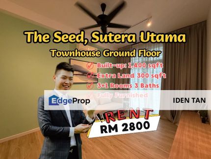 The Seed @ Sutera Utama Townhouse Ground Floor Fully Furnished For Rent, Johor, Skudai