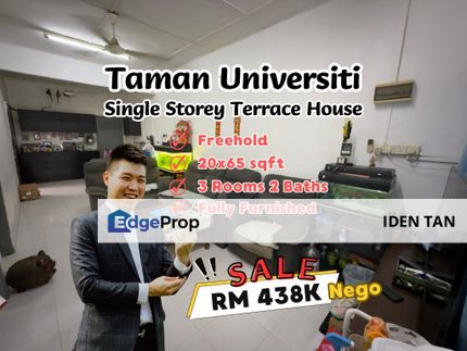 Taman Universiti Single Storey Terrace House For Sale, Johor, Skudai