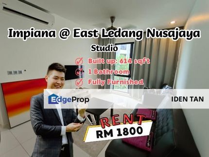 Impiana East Ledang Fully Furnished Studio For Rent, Johor, 