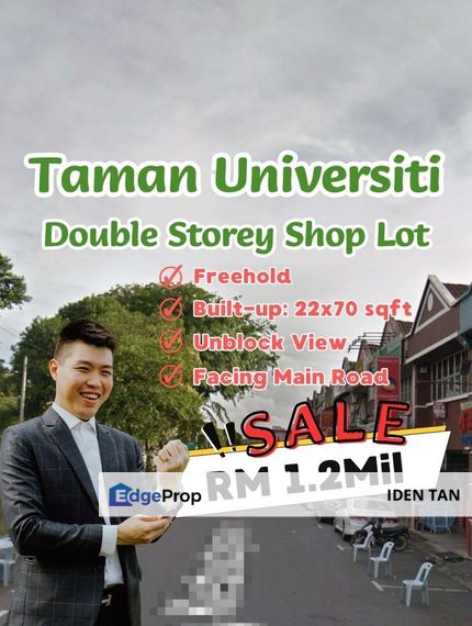 Taman Universiti Double Storey Shop Lot, Johor, Skudai