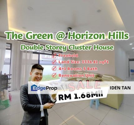 The Green @ Horizon Hills Double Storey Cluster House For Sale, Johor, 