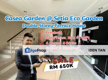 Setia Eco Garden Double Storey Terrace House For Sale Near Eco Village, Gelang Patah, Nusantara Prima, Nusa Bayu, Pulai Mutiara, GP Prima, Medini, Johor, Gelang Patah