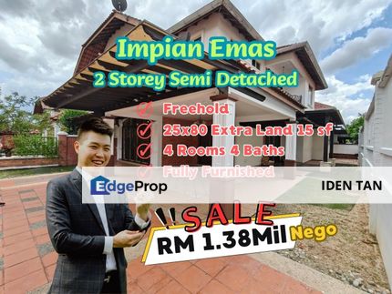 Impian Emas Double Storey Semi-D Fully Furnished Unit For Sale, Johor, Skudai