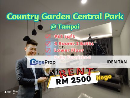 Country Garden Central Park Fully Furnished Unit For Rent Near Damansara Aliff, Aliff Residence, Aliff Avenue, Jentayu Residency, Bandar Baru Uda, Johor, Johor Bahru