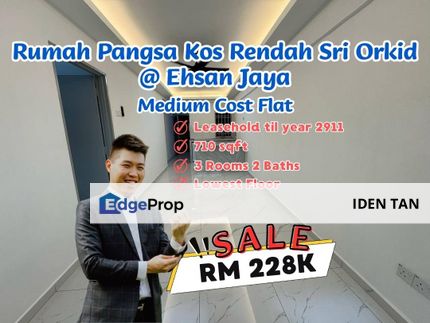 Ehsan Jaya Medium Cost Flat Fully Renovated Unit For Sale Near Ehsan Jaya, Johor Jaya, Desa Jaya, Desa Cemerlang, Desa Tebrau, Mount Austin, Plentong, Johor, Johor Bahru