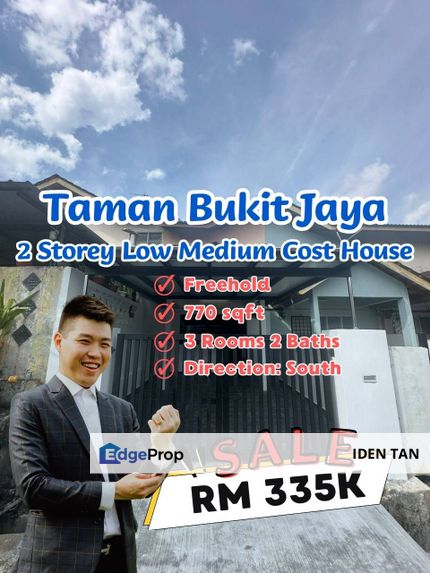 Bukit Jaya Double Storey Low Medium Cost House For Sale Near Desa Cemerlang, Taman Gaya, Puteri Wangsa, Dato Chellam, Bestari Indah, Ulu Tiram, Tebrau, Johor, Ulu Tiram
