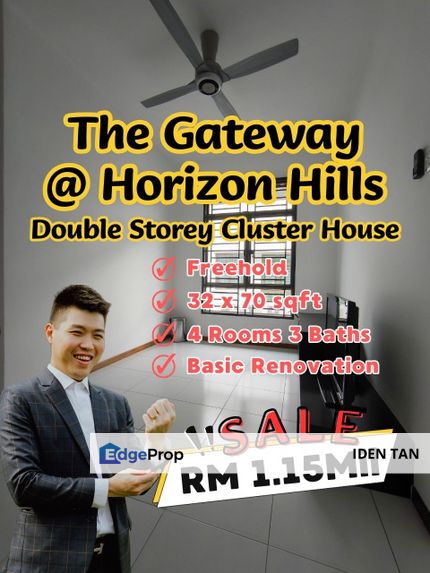 The Gateway Horizon Hills Double Storey Cluster House For Sale Near Bukit Indah, Senadi Hills, Nusa Indah, Nusa Idaman, Nusa Duta, Eco Botanic, Medini, Johor, Nusajaya