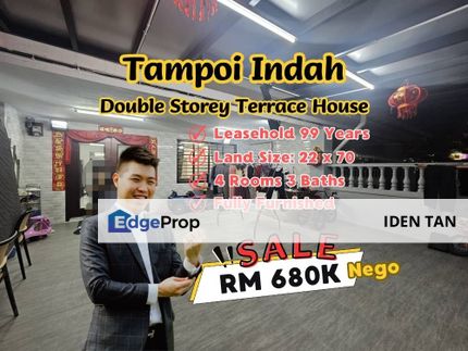 Tampoi Indah Double Storey Terrace House Fully Furnished Unit For Sale Near Tampoi, Danga Utama, Tampoi Utama, Taman Johor, Perling, Bandar Baru Uda, Johor, Tampoi