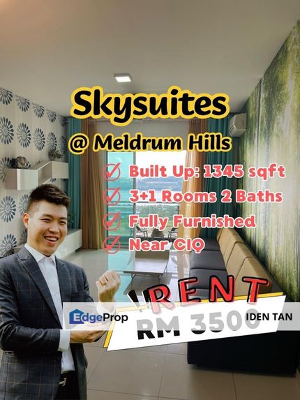 Skysuites Meldrum Hills Fully Furnished For Rent Near Paragon Suites, V Summerplace, Sky Habitat, Princess Cove, Twin Tower, TriTower, JB Town, CIQ, Johor, Johor Bahru