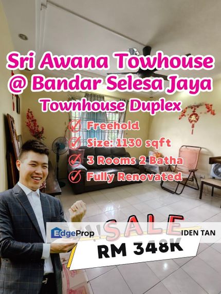 Sri Awana Bandar Selesa Jaya Townhouse Duplex Unit For Sale Near Selesa Jaya, Taman Melawati, Nusa Bestari, Nusa Jaya Mas, Taman Timur, Mutiara Rini, Johor, Skudai
