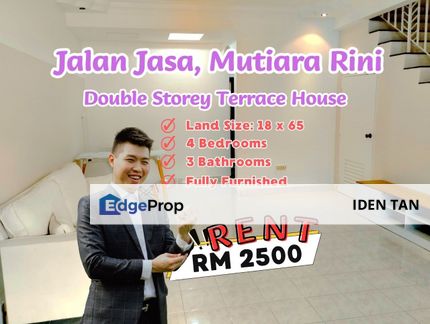 Mutiara Rini Double Storey Terrace House Fully Furnished Unit For Rent Near Tun Aminah, Sutera Utama, Skudai Baru, Seri Orkid, Mutiara Mas, Skudai, Johor, Skudai