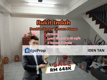 Bukit Indah Double Storey Terace House Original Unit For Sale Near Taman Serimbun, Perling, Nusa Bestari, Nusa Duta, Nusa Indah, Nusa Idaman,Uda Utama, Johor, Johor Bahru