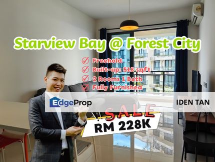 Starview Bay Forest City Service Apartment For Sale Near Forest City, Gelang Patah, Leisure Farm, Ledang Heights, Eco Botanic, Medini, Hozizon Hills, Johor, Gelang Patah