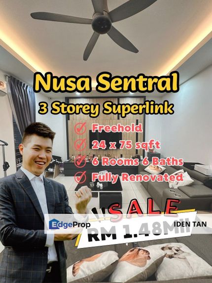 Nusa Sentral 3 Storey Superlink Fully Renovated Unit For Sale Near Bukit Indah, Eco Botanic, Gelang Patah, Iskandar Puteri, Horizon Hills, Medini, Johor, 