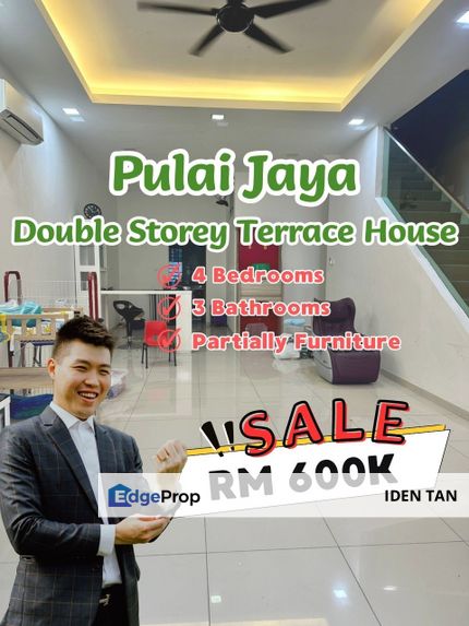 Pulai Jaya Double Storey Terrace House For Sale Near Pulai Emas, Kangkar Pulai, Pulai Perdana, Taman Universiti, Pulai Hijaua, Taman Teratai, Skudai, Johor, Kangkar Pulai