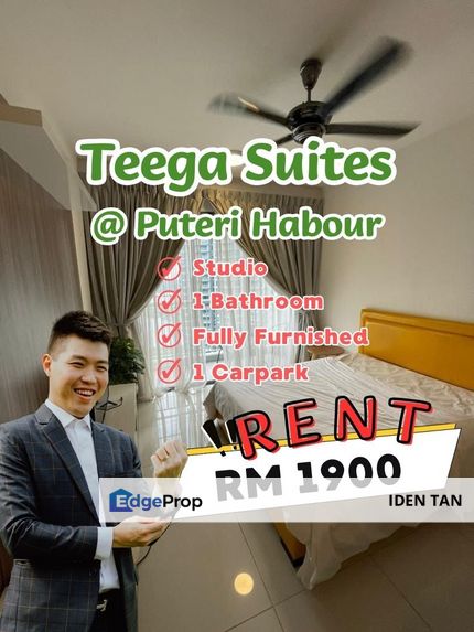 Teega Suites Puteri Harbour Fully Furnished Studio For Rent Near Puteri Harbour, Medini, Iskandar Puteri, Legoland, Gelang Patah, Ledang Heights, Johor, 