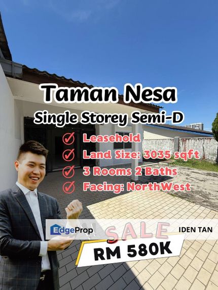 Taman Nesa Single Storey Semi-D For Sale Near Tun Aminah, Skudai Baru, Mutiara Rini, Taman Harmoni, Bukit Gemilang, Sri Skudai, Sri Putri, Skudai,TUTA, Johor, Skudai