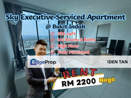 The Sky Executive Suites High Floor Fully Furnished Unit For Rent Near Bukit Indah, Nusa Indah, Nusa Bestari, Horizon Hills, Taman Serimbun, Perling, Johor, Johor Bahru