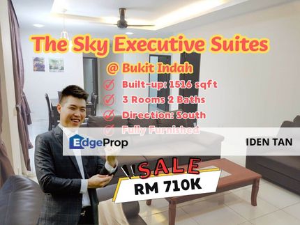 The Sky Executive Suites Fully Furnished Unit For Sale Near Bukit Indah, Nusa Duta, Perling, Uda Utama, Nusa Bestari, Nusa Idaman, Horizon Hills, Johor, Johor Bahru