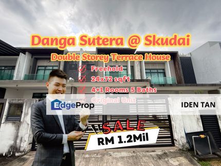 Danga Sutera Double Storye Terrace House Original Unit For Sale Near Skudai, Tun Aminah, Sutera Utama, Uda Utama, Perling, Nusa Bestari, Bukit Indah, Johor, Skudai
