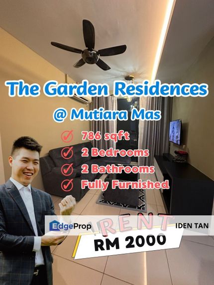 The Garden Residences 2 Bedrooms Fully Furnished Unit For Rent Near Mutiara Mas, Mutiara Rini, Mutiara Bestari, Taman Universiti, Tun Aminah, Skudai, Johor, Skudai