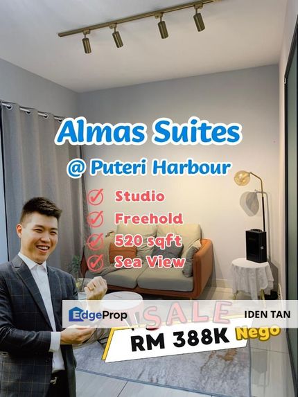 Almas Suites Puteri Harbour Sea View Studio For Sale Near Teega Residence, Encorp Marina, Iskandar Puteri, Medini, Ledang Heights, Horizon Hills, Johor, 