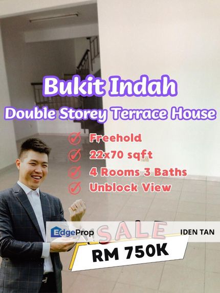 Bukit Indah Double Storey Terrace House Near Iskandar Puteri, Nusa Idaman, Nusa Indah, Perling, Uda Utama, Nusa Bestari, Nusa Duta, Taman Baiduri, Johor, Johor Bahru