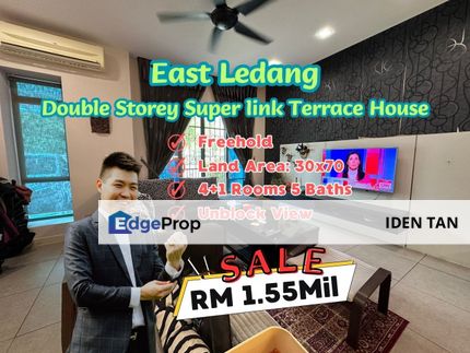 East Ledang Super Link Terrace House For Sale Near Ledang Heights, Leisure Farm, Iskandar Puteri, Medini, Eco Botanic, Horion Hills, Gelang Patah, Johor, Nusajaya