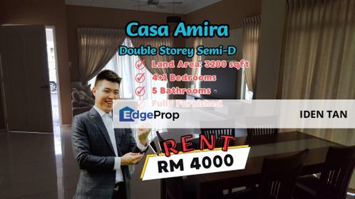 Casa Amira Double Storey Semi-D Fully Furnished Unit For Rent Near Iskandar Puteri, Bukit Indah, Nusa Duta, Perling, Horizon Hills, Bandar Uda Utama, Johor, 