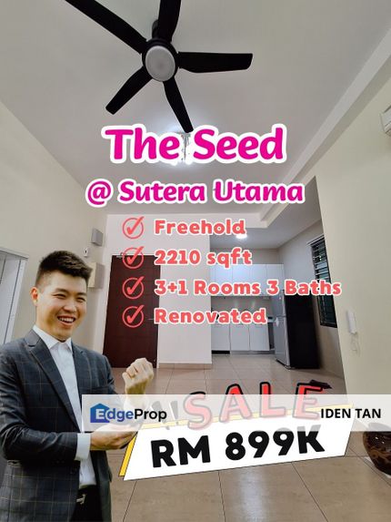 The Seed Sutera Utama Renovated Unit For Sale Near Tun Aminah, Danga Sutera, Nusa Bestari, Sri Yaacob, Perling, Bukit Indah, Uda Utama, Nusa Duta, Johor, Skudai