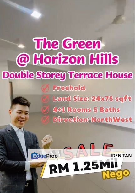 The Green Horizon Hills Double Storey Terrace House For Sale Near Bukit Indah, Iskandar Puteri, Senadi Hills, Casa Almyra, Nusa Idaman, Nusa Indah, Johor, 