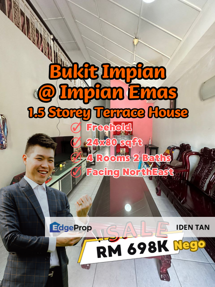 Bukit Impian Impian Emas 1.5 Storey Terrace House For Sale Near Setia Tropika, Taman Anggerik, Bukit Kempas, Kempas Indah, Sri Skudai, Sri Putri, Johor, Skudai