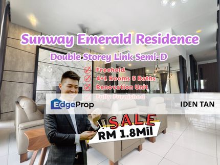 Sunway Emerald Residence Double Storey Semi-D For Sale Near Citrine Lakehomes, Avira, Sunway Iskandar, East Ledang, Ledang Heights, Medini, Nusajaya, Johor, 