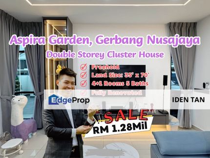 Aspira Garden 2 Storey Cluster House For Sale Near Aspira Lakehomes, Gerbang Nusajaya, Ledang Heights, Iskandar Puteri, Eco Botanic, Nusa Sentral, Johor, Gelang Patah