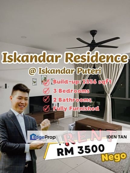 Iskandar Residence Medini 3 Bedrooms Fully Furnished Unit For Rent Near Iskandar Puteri, Medini, Puteri Harbour, Eco Botanic, Horizon Hills, Nusajaya, Johor, Nusajaya