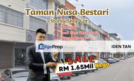 Nusa Bestari 3 Storey Shop Lot For Sale Near Bukit Indah, Uda Utama, Perling, Sutera Utama, Tun Aminah, Selesa Jaya, Nusa Jaya Mas, Nusa Duta, Skudai, Johor, 
