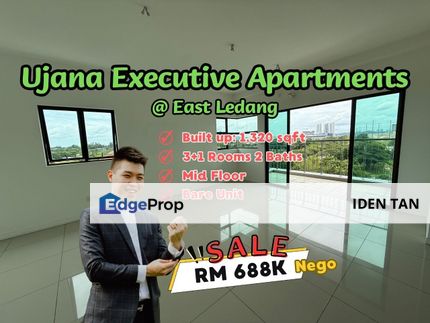 Ujana Executive Apartments Bare Unit For Sale Near East Ledang, Ledang Heights, Puteri Harbour, Eco Botanic, Horizon Hills, Bukit Indah, Medini, Johor, East Ledang