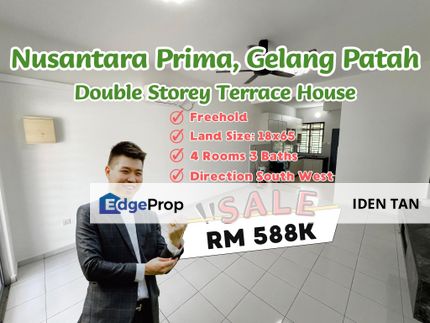 Nusantara Prima Double Storey Terrace House For Sale Near Nusa Bayu, GP Prima, Nusa Perintis, Gelang Patah, Nusa Sentral, Horizon Hills, Bukit Indah, Johor, Nusajaya