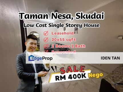 Taman Nesa Low Cost Single Storey House Near Bukit Gemilang, Tun Aminah, Taman Harmoni, Sri Skudai, Sutera Utama, Skudai Baru, Skudai Indah,Seri Orkid, Johor, Skudai