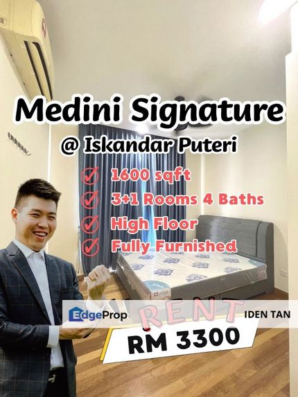 Medini Signature 3+1 Bedrooms Fully Furnished For Rent Near Iskandar Puteri, Puteri Harbour, Gelang Patah, East Ledang, Nusa Sentral, Medini, Johor, Nusajaya