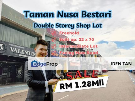 Nusa Bestari Double Storey Shop Lot Facing Main Road For Sale Near Perling, Nusa Duta, Bukit Indah, Uda Utama, Sutera Utama, Tun Aminah, Selesa Jaya, Johor, 