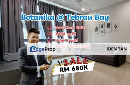 Botanika Tebrau Bay Fully Furnished Dual Key Unit For Sale Near Bayu Puteri, Permas Jaya, Taman Sentosa, Southkey, JB Town, Polo Park, Bayu Marina,CIQ, Johor, Johor Bahru
