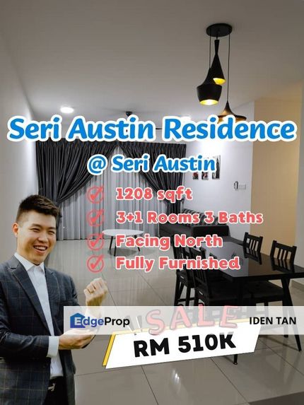 Seri Austin Residence Fully Furnished Unit For Sale Near Seri Austin, Dato Onn, Adda Heights, Austin Duta, Eco Summer, Eco Spring, Austin Crest,Tebrau, Johor, Johor Bahru