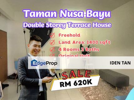 Nusa Bayu Double Storey Terrace House For Sale Near Nusantara Prima, Iskandar Puteri, Gelang Patah, Nusa Perintis, Taman Nusantara, Medini, GP Prima, Johor, Nusajaya