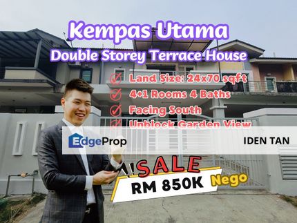 Kempas Utama Double Storey Terrace House For Sale Near Kempas Indah, Setia Tropika, Impian Emas, Dato Onn, Nasa City, Bukit Mutiara, Adda Heights, Johor, Johor Bahru